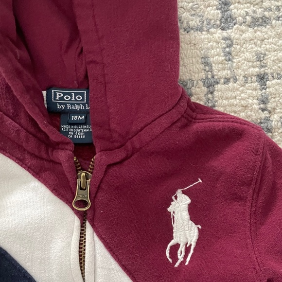Ralph Lauren Big Polo Hooded Sweatshirt Jacket 18M - Picture 4 of 4